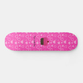 Pink Glitzer cupcake rosa Herzen Skateboard (Horizontal)