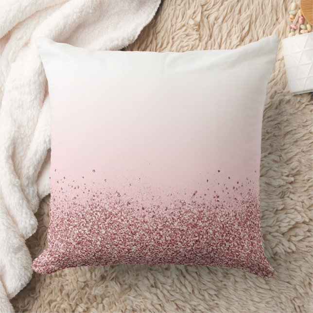 Pink Glitzer Design Throw Kissen (Decke)