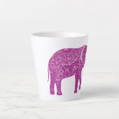 Pink-Glitzer-Elefant Milchtasse (Vorderseite)