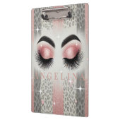 Pink Glitzer Eyelashes Zwischenablage Klemmbrett (Links)