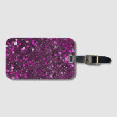 Pink Glitzer Gepäckmarke Gepäckanhänger (Vorderseite (Horizontal))