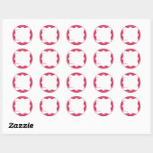 Pink Glitzer Gift Tag Runder Aufkleber (Blatt)