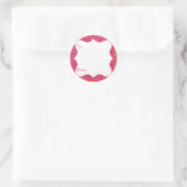 Pink Glitzer Gift Tag Runder Aufkleber (Tasche)