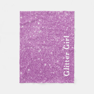 Pink Glitzer Girl Zeigen Sie Ihre Glamour sparkell Fleecedecke