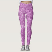 Pink Glitzer Girl Zeigen Sie Ihre Glamour sparkell Leggings (Vorderseite)