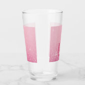 Pink Glitzer Glass Cup mit Name & Initialen Glas (Rechts)