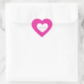 Pink Glitzer Herz Aufkleber. Herz-Aufkleber (Tasche)