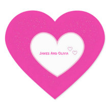 Pink Glitzer Herz Aufkleber.
