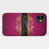 Pink Glitzer iPhone 5 Mate Barely There™ Case (Rückseite (Horizontal))