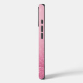 Pink Glitzer iPhone Case mit Initialen & Name (Rückseite / Links)