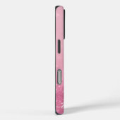 Pink Glitzer iPhone Case mit Initialen & Name (Rückseite / Rechts)