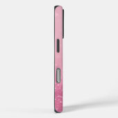 Pink Glitzer iPhone Case mit Initialen & Name (Rückseite / Rechts)