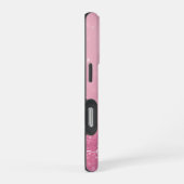 Pink Glitzer iPhone Case mit Initialen & Name Hülle (Rechte Seite)