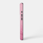 Pink Glitzer iPhone Case mit Initialen & Name Hülle (Linke Seite)