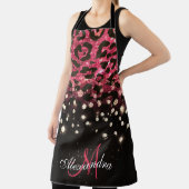 Pink Glitzer Leopard Print und Diamonds Schürze (InSitu)