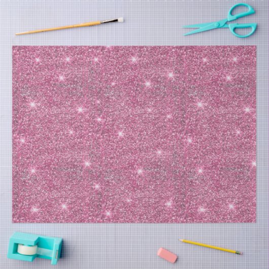 Pink Glitzer Light Shimmer Shine Weihnachten Seidenpapier (Basteln)
