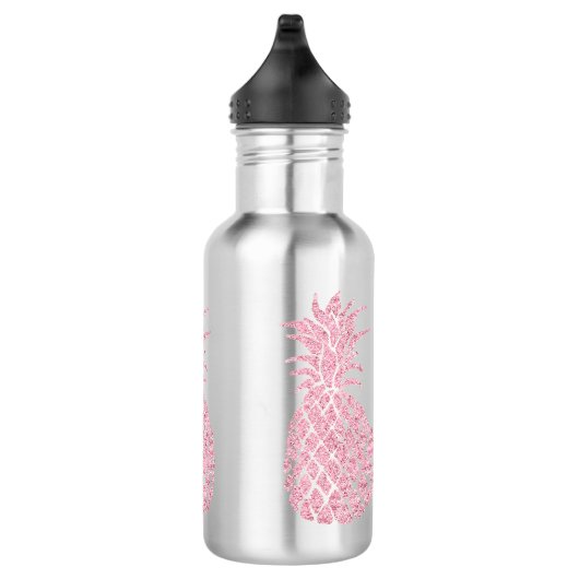 Pink-Glitzer-Look Ananas Trinkflasche (Rechts)