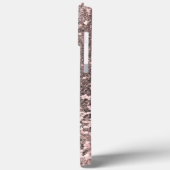 Pink Glitzer Look Handgeschriebener Name Case-Mate iPhone Hülle (Rückseite / Links)