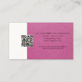 Pink Glitzer Loyalty Card Kundenkarte Visitenkarte (Rückseite)