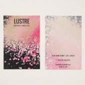 Pink Glitzer Luxury Juwelier Display Card (Vorne & Hinten)