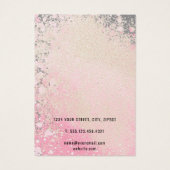 Pink Glitzer Luxury Juwelier Display Card (Rückseite)