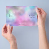 Pink Glitzer Makeup Lash Holographic Blue Flyer (Handgriff)