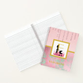 Pink Glitzer Minze Green New Baby Mother Monogram Notizblock (Innenseite)