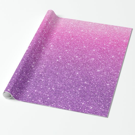 Pink-Glitzer-Muster Geschenkpapier (Ungerollt)