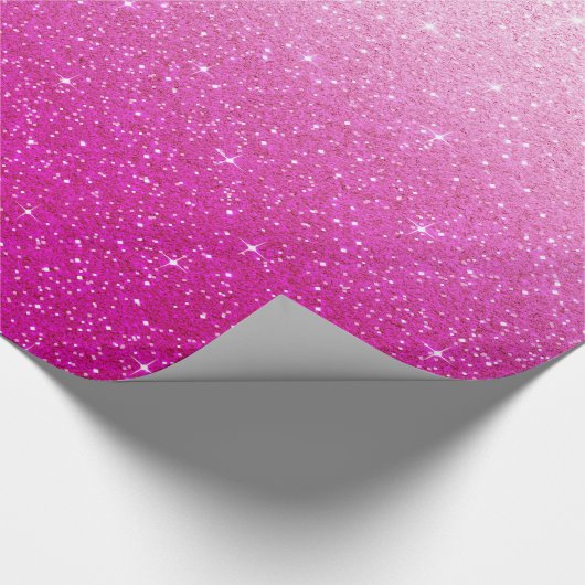 Pink-Glitzer-Muster Geschenkpapier (Ecke)