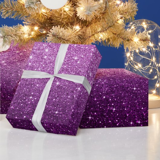 Pink-Glitzer-Muster Geschenkpapier (Feiertage)
