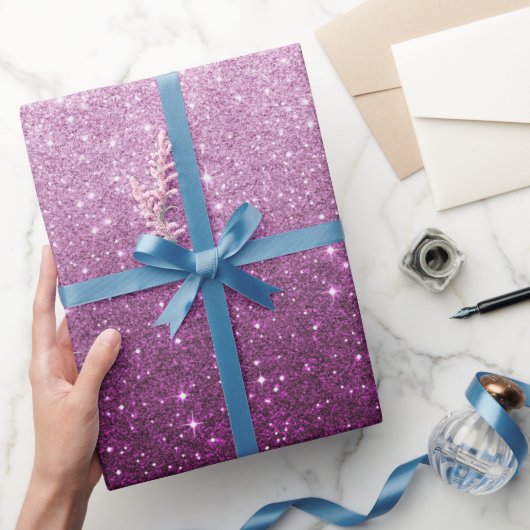 Pink-Glitzer-Muster Geschenkpapier (Schenken)