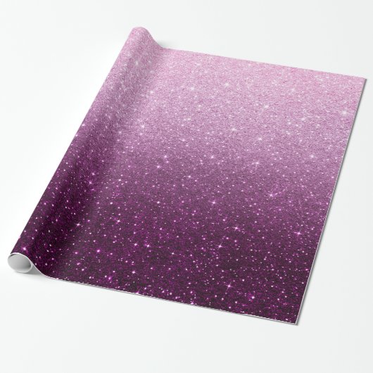 Pink-Glitzer-Muster Geschenkpapier (Ungerollt)