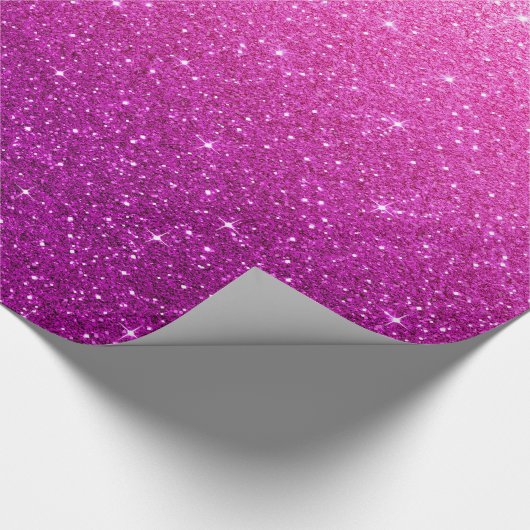 Pink-Glitzer-Muster Geschenkpapier (Ecke)