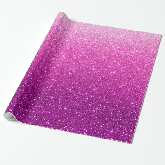 Pink-Glitzer-Muster Geschenkpapier (Ungerollt)