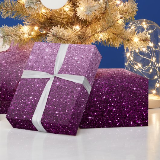Pink-Glitzer-Muster Geschenkpapier (Feiertage)