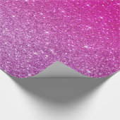 Pink-Glitzer-Muster Geschenkpapier (Ecke)