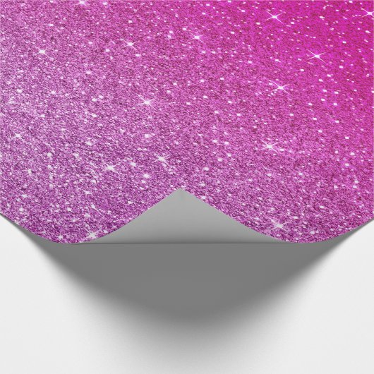 Pink-Glitzer-Muster Geschenkpapier (Ecke)