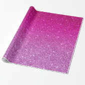 Pink-Glitzer-Muster Geschenkpapier (Ungerollt)
