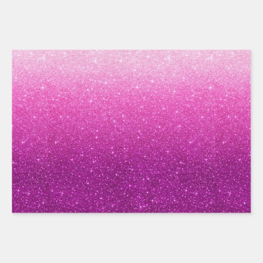 Pink-Glitzer-Muster Geschenkpapier Set (Vorderseite 3)