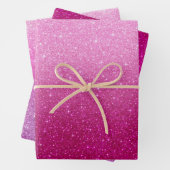 Pink-Glitzer-Muster Geschenkpapier Set (Beispiel)