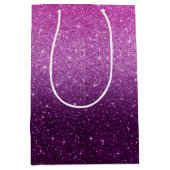Pink-Glitzer-Muster Mittlere Geschenktüte (Vorderseite)