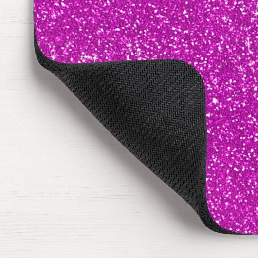 Pink Glitzer Muster Textur Mousepad (Ecke)