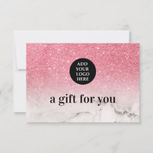 Pink Glitzer Ombre Marble laden Sie Ihr Logo hoch