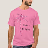 Pink Glitzer Palm Tree T-Shirt (Vorderseite)