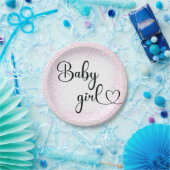 Pink-Glitzer-Papierplatte für Mädchen Pappteller (Party)
