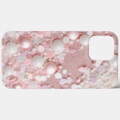 Pink Glitzer Pearl Glam Bling Case-Mate iPhone Hülle (Rückseite (Horizontal))