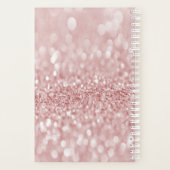 Pink Glitzer Personalisieren Planer (Rückseite)