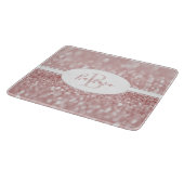 Pink Glitzer personalisieren Schneidebrett (Ecke)