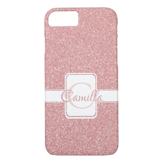 Pink Glitzer Personalisiert Case-Mate iPhone Case (Rückseite)