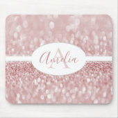 Pink-Glitzer Persönliche Maus-Pad Mousepad (Vorne)